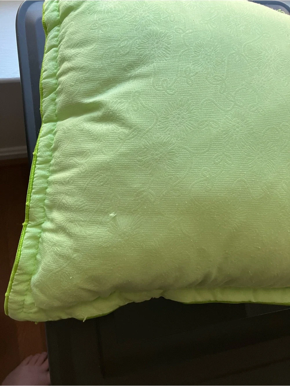 Bright Green Small Textured Cushion